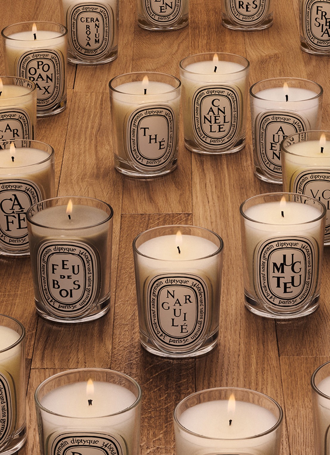 DIPTYQUE Feu de Bois Classic geurkaars 190 gram - detail 2 beige