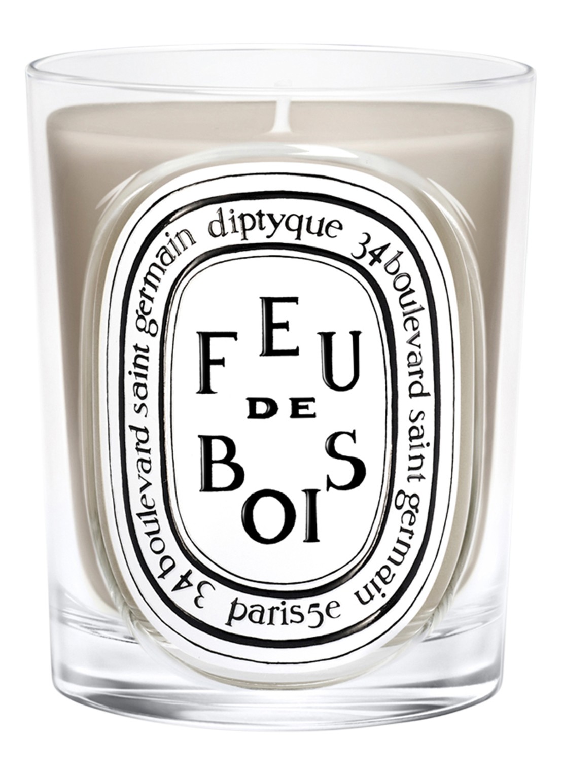 DIPTYQUE Feu de Bois Classic geurkaars 190 gram - voorkant 4 beige