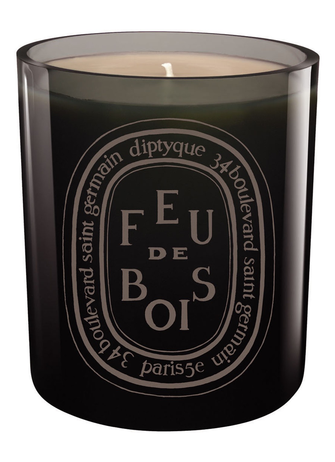 DIPTYQUE Feu de Bois geurkaars - voorkant donkergrijs