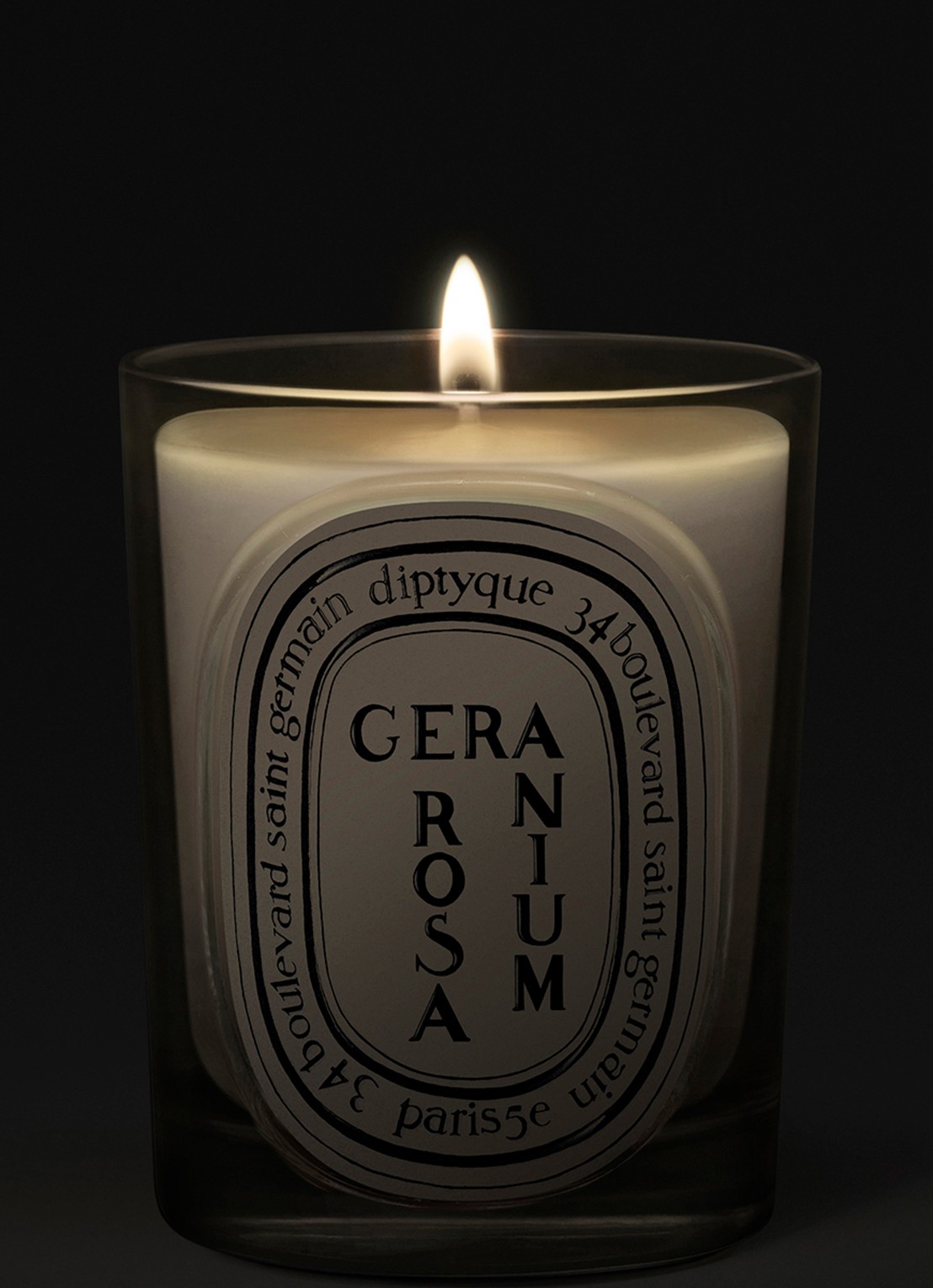 DIPTYQUE Geranium Classic geurkaars 190 gram - voorkant 3 beige