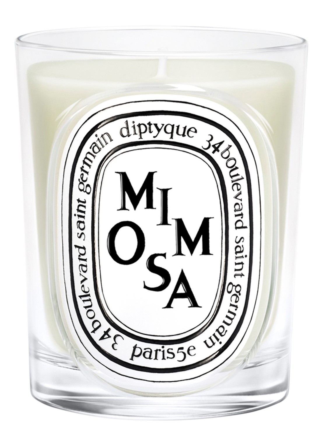 DIPTYQUE Mimosa Classic geurkaars 190 gram - voorkant beige