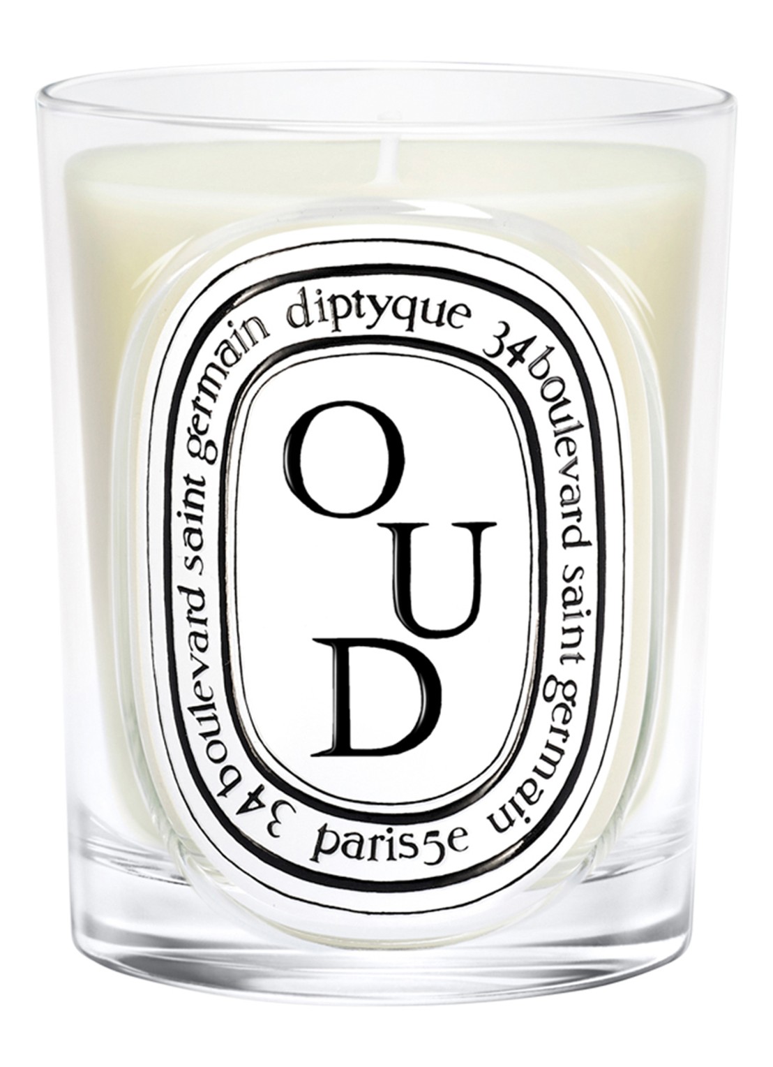 DIPTYQUE Oud Classic geurkaars 190 gram - voorkant 2 beige