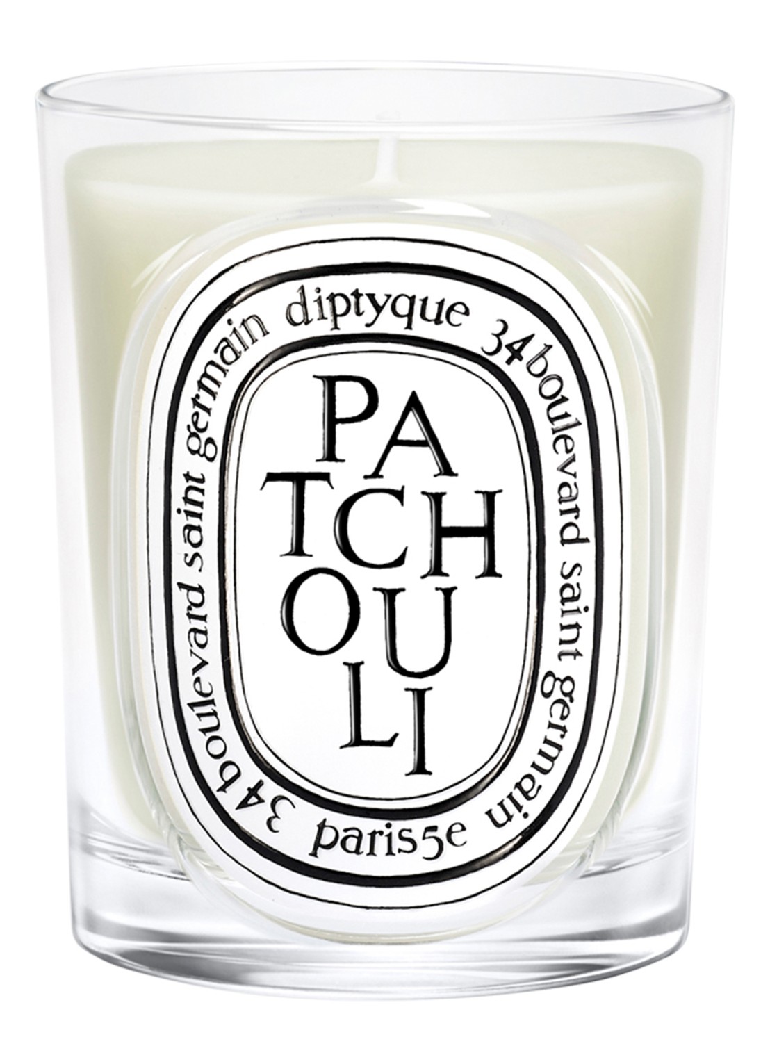 DIPTYQUE Patchouli Classic geurkaars 190 gram - voorkant 2 beige