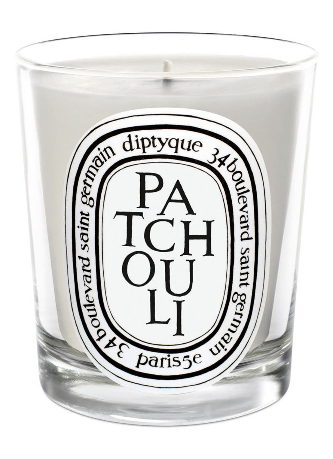 DIPTYQUE Patchouli geurkaars - voorkant lichtgrijs