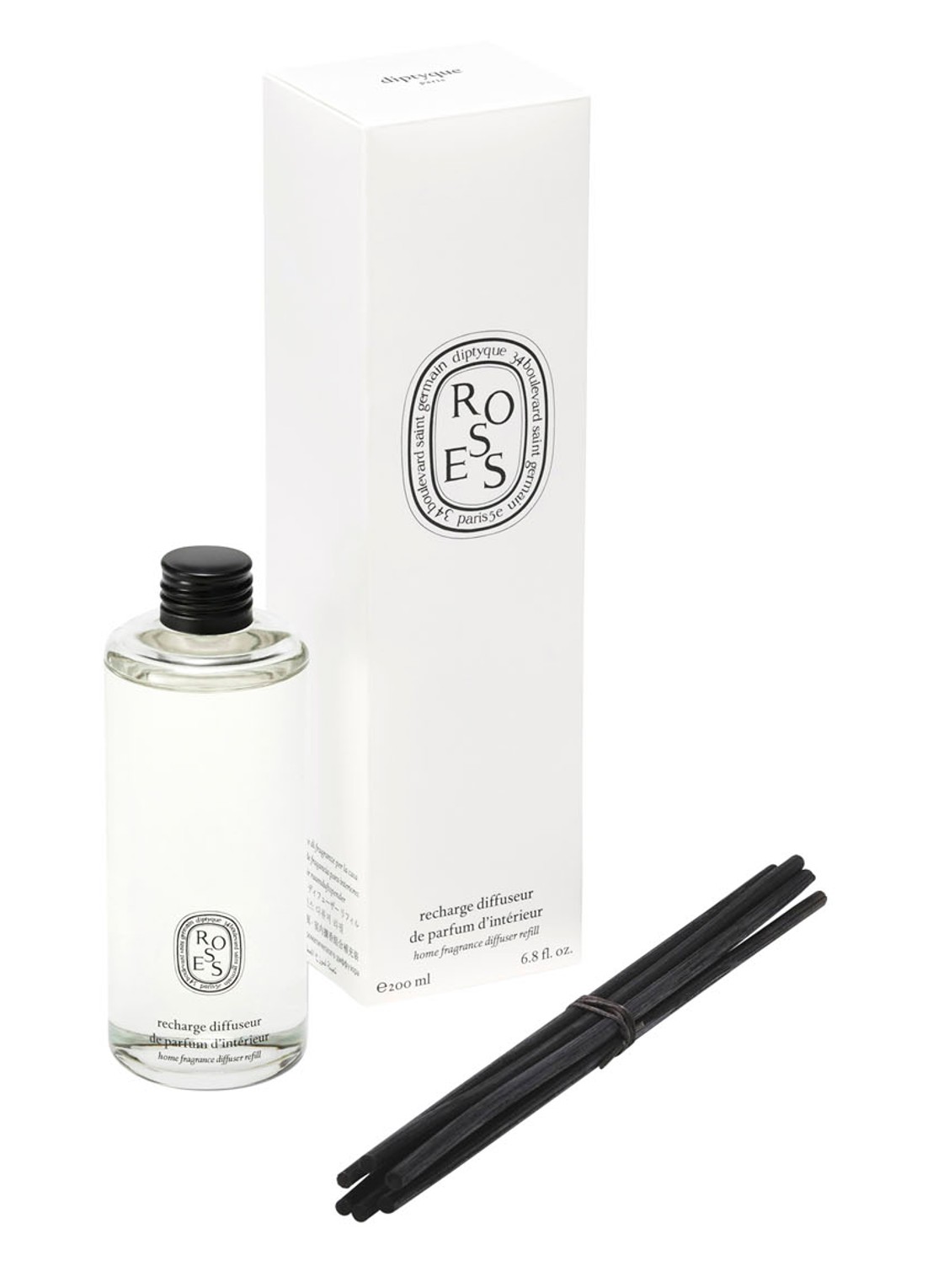 DIPTYQUE Reed Diffuser Roses Refill - navulling voor geurstokjes - voorkant 2 undefined