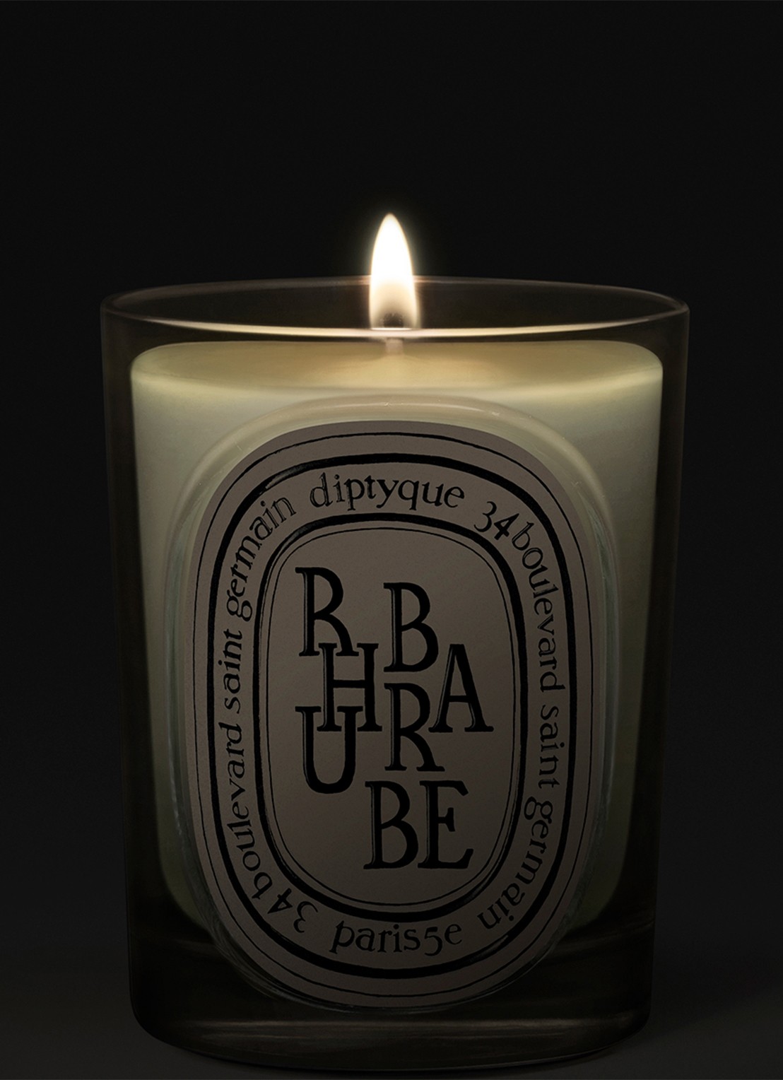 DIPTYQUE Rhubarbe Classic geurkaars 190 gram - voorkant 4 beige