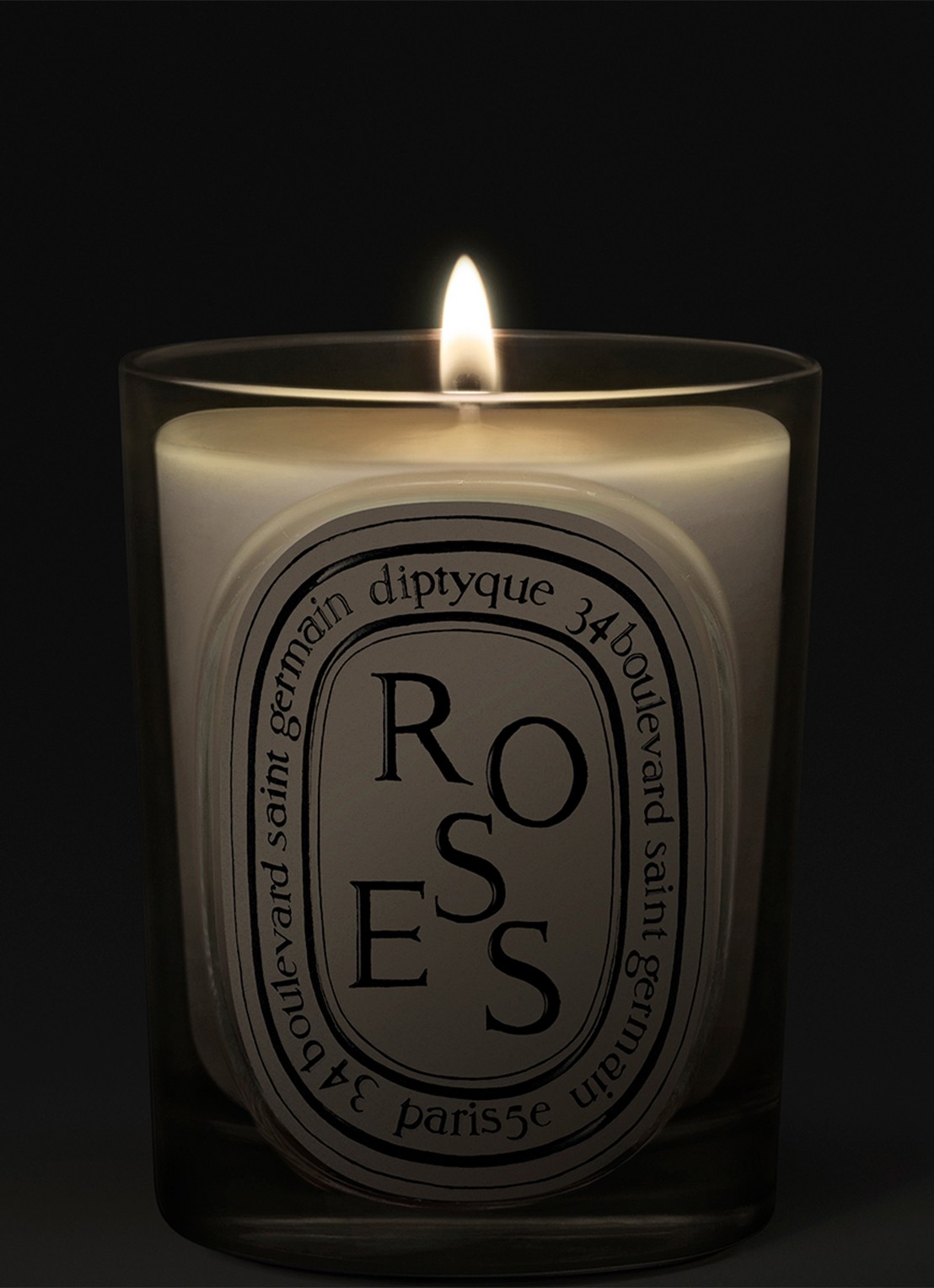 DIPTYQUE Roses Classic geurkaars 190 gram - voorkant 3 beige