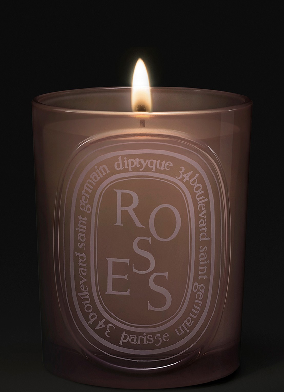 DIPTYQUE Roses geurkaars 300 gram - voorkant 3 beige