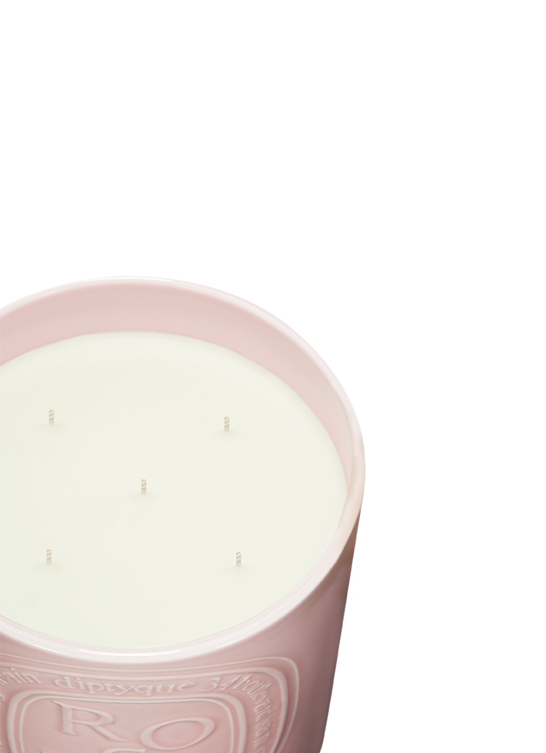 DIPTYQUE Roses Giant Scented Candle - geurkaars 1500 gram - detail 2 roze