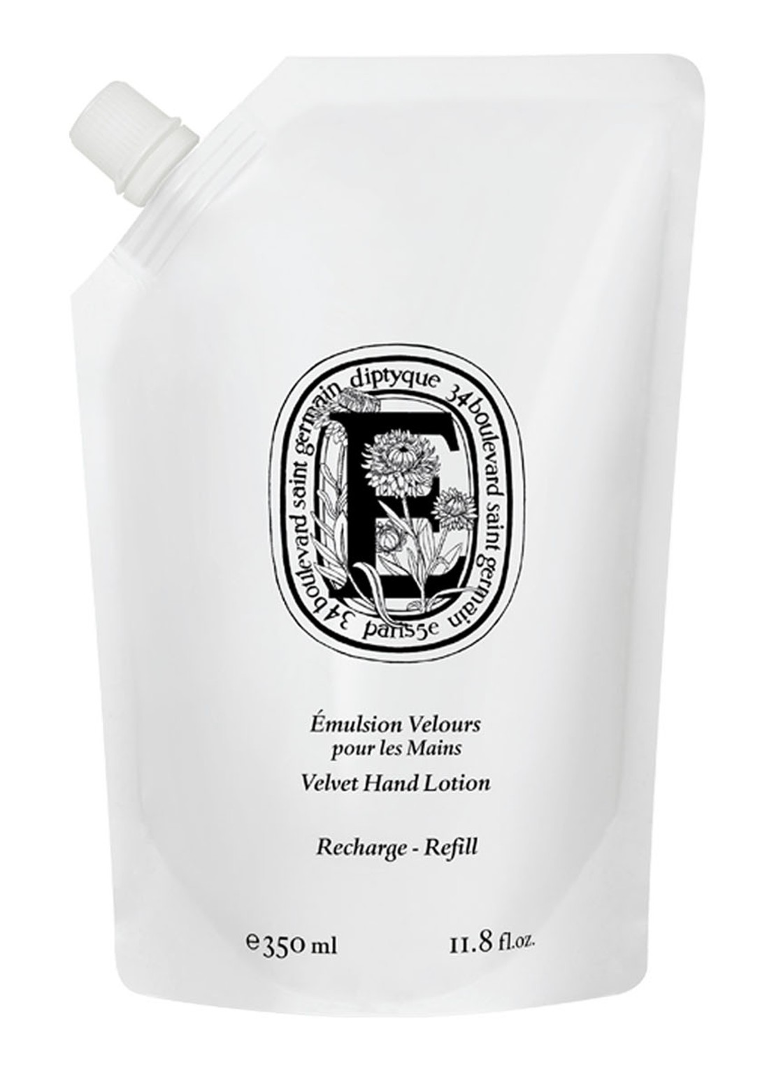 DIPTYQUE Velvet Hand Lotion Refill - handlotion navulling 350 ml - voorkant undefined