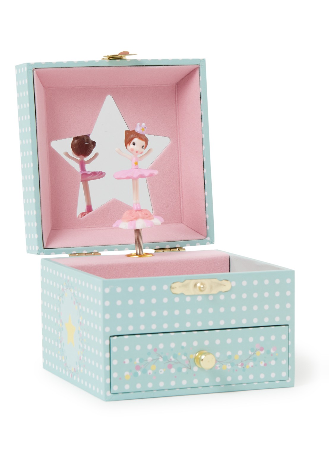 Djeco Ballerina sieraden muziekdoosje - voorkant mint