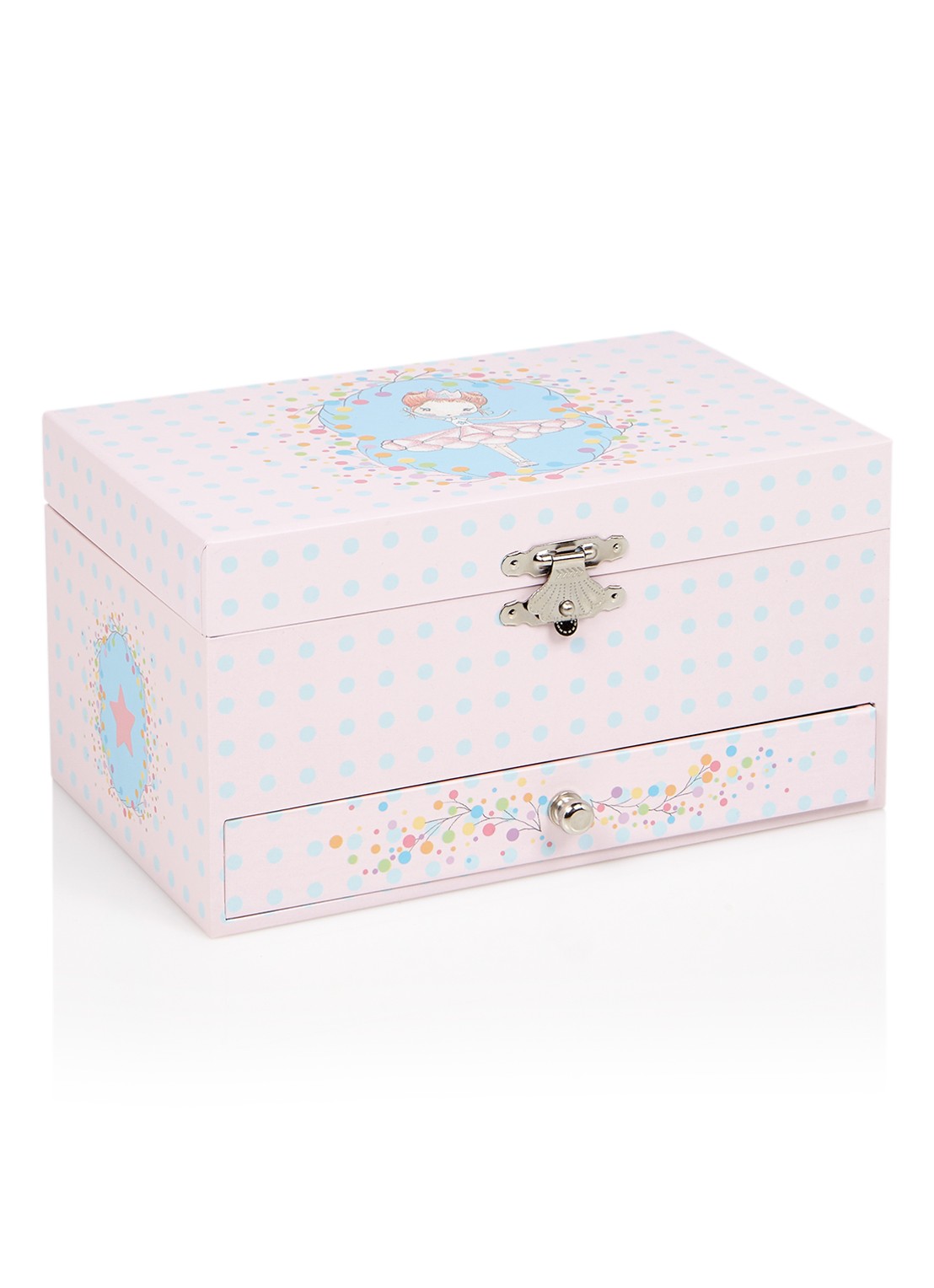 Djeco Ballerina sieraden muziekdoosje  - voorkant lichtroze
