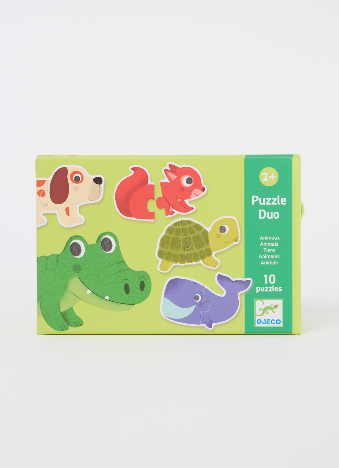 Djeco Dieren duo-puzzel 10 x 2 stukjes - voorkant 2 multicolor