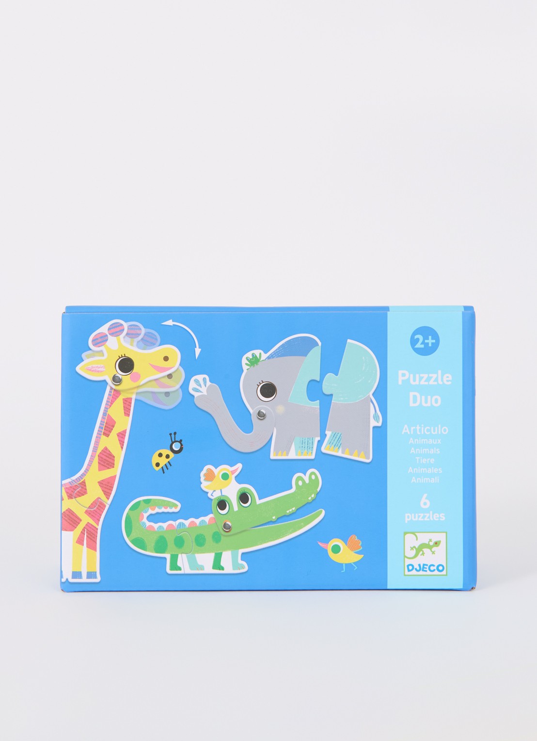 Djeco Dieren duo-puzzel 12 stukjes - voorkant 2 multicolor