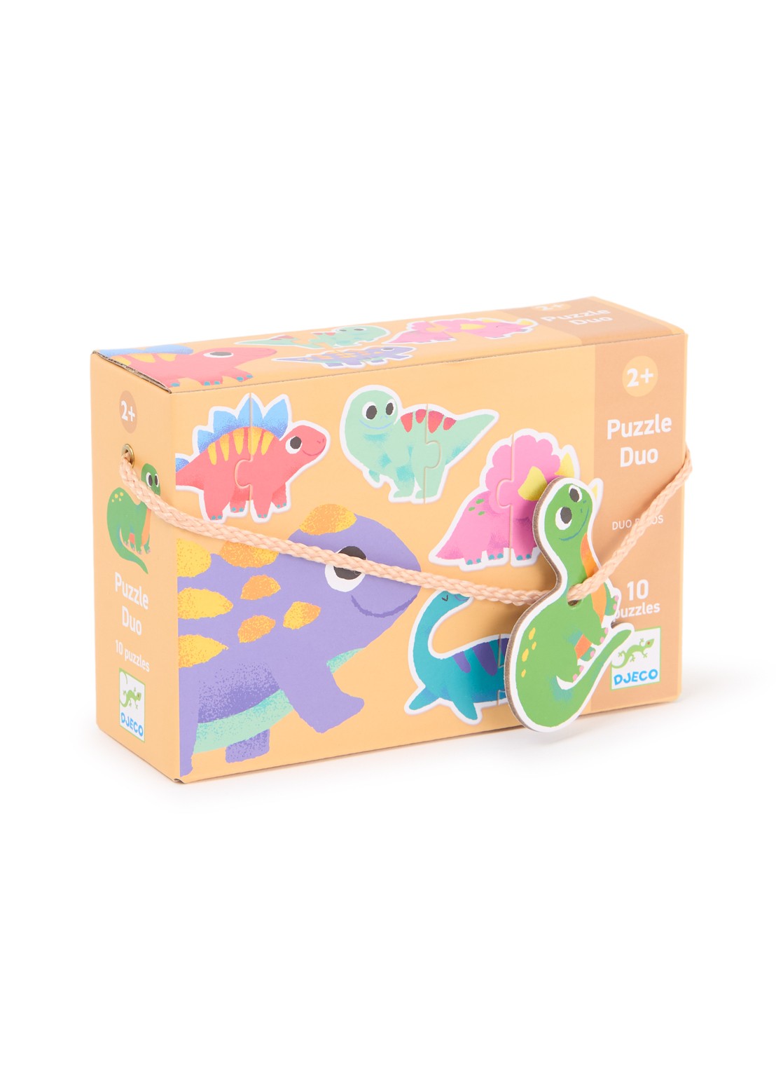 Djeco Dino's duo-puzzel 22 stukjes - voorkant multicolor