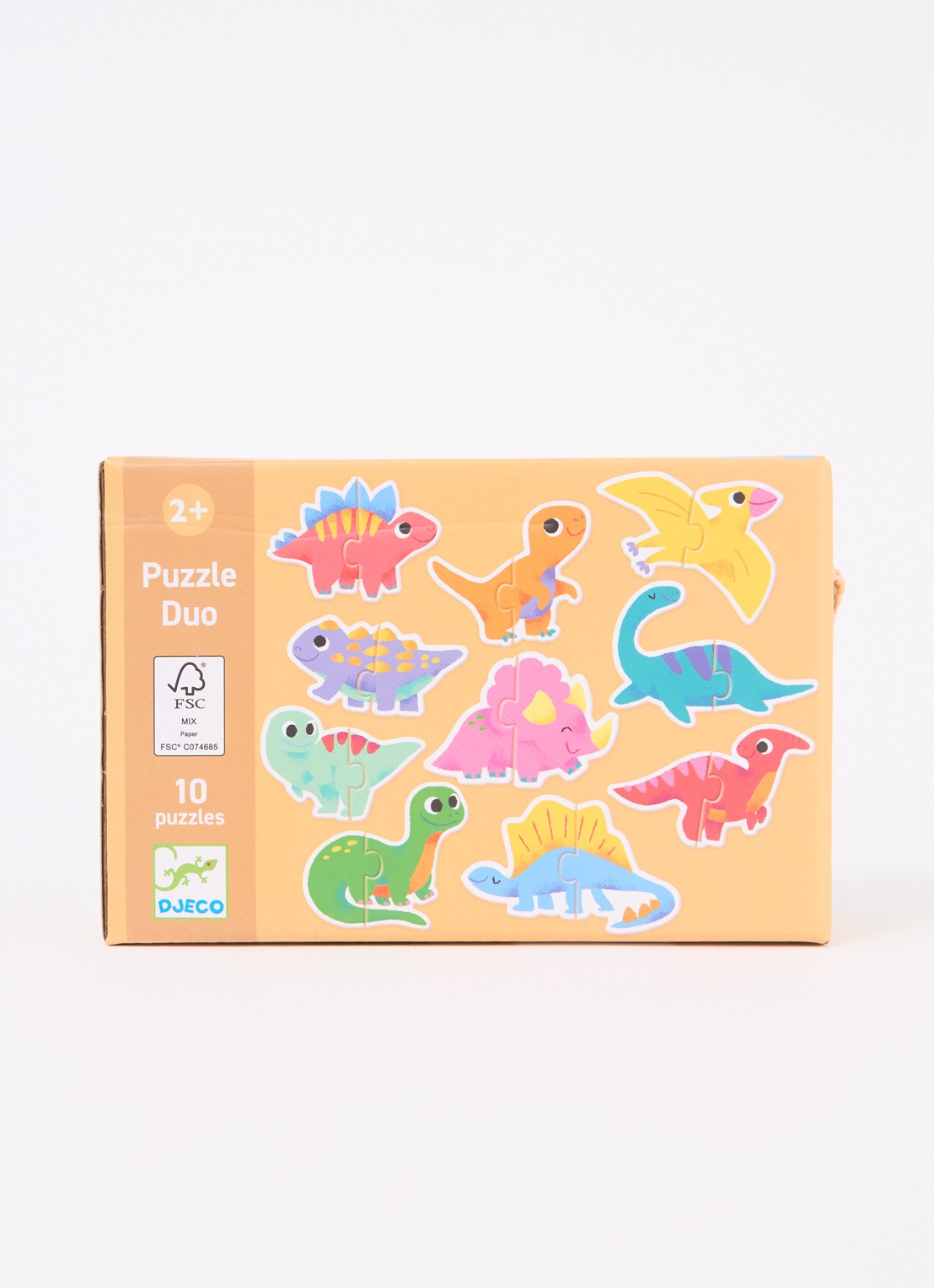 Djeco Dino's duo-puzzel 22 stukjes - voorkant 2 multicolor
