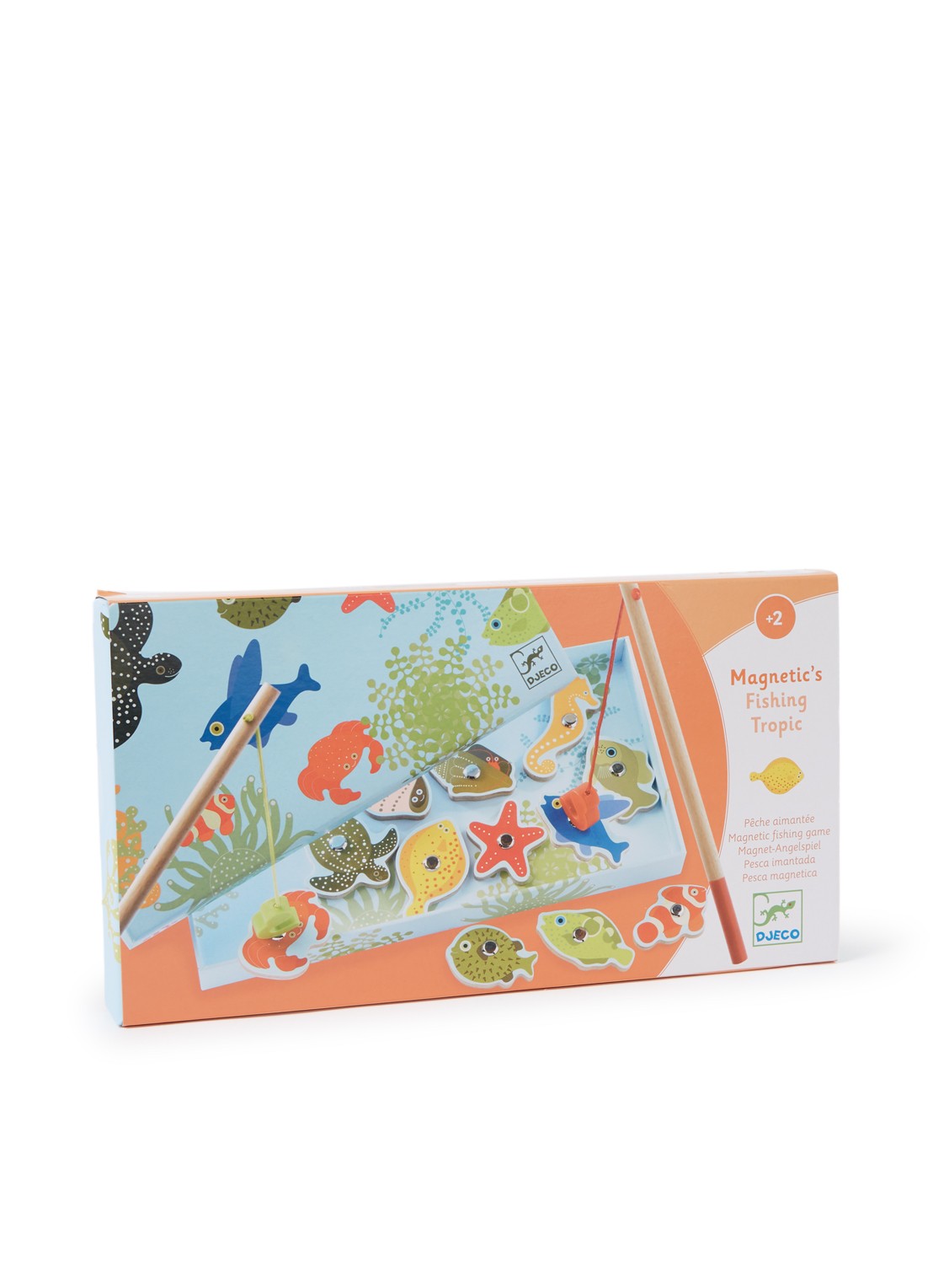 Djeco Tropic visspel - voorkant orange