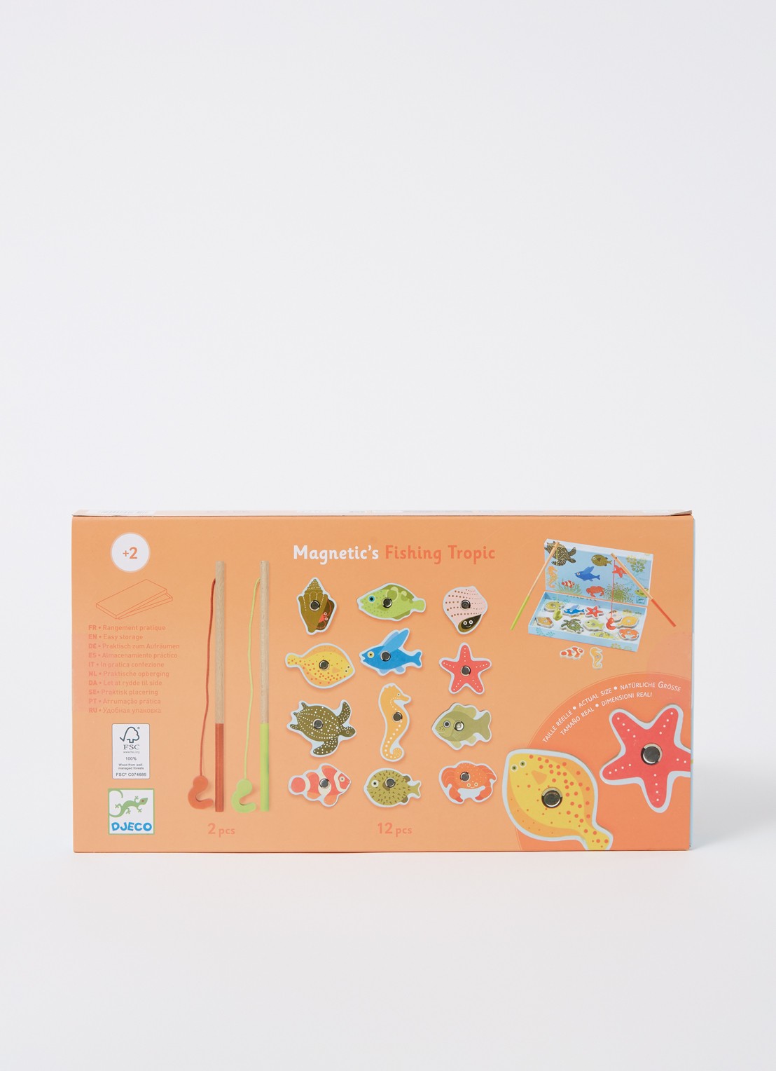 Djeco Tropic visspel - voorkant 2 orange