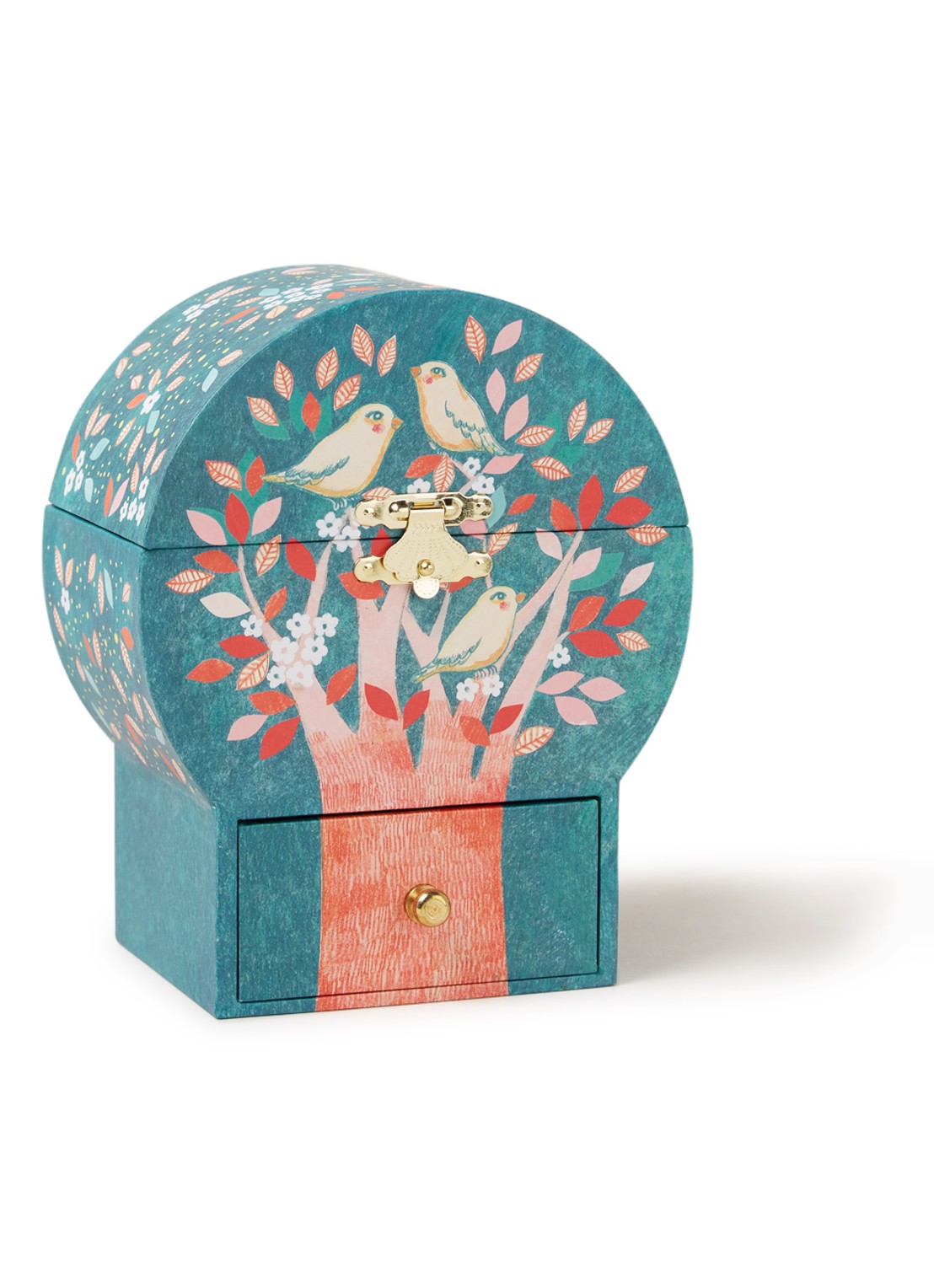 Djeco Vogel muziekdoosje voor sieraden - voorkant blauw