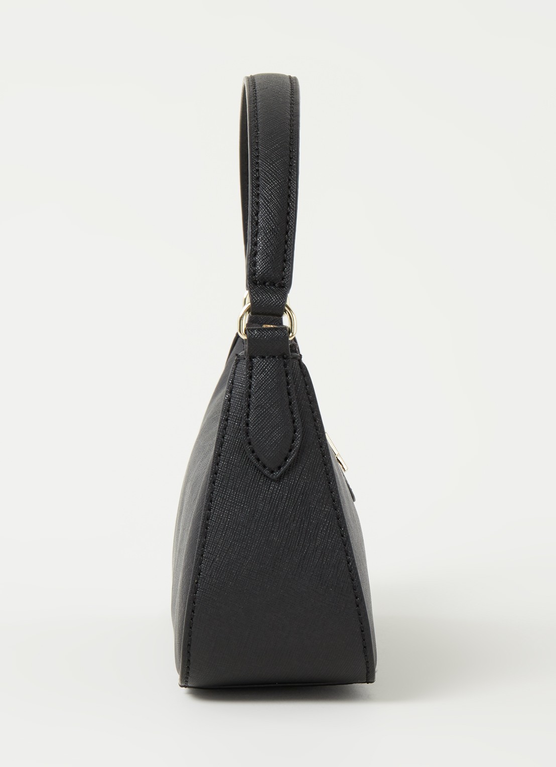 DKNY Carol schoudertas van leer - detail 4 zwart
