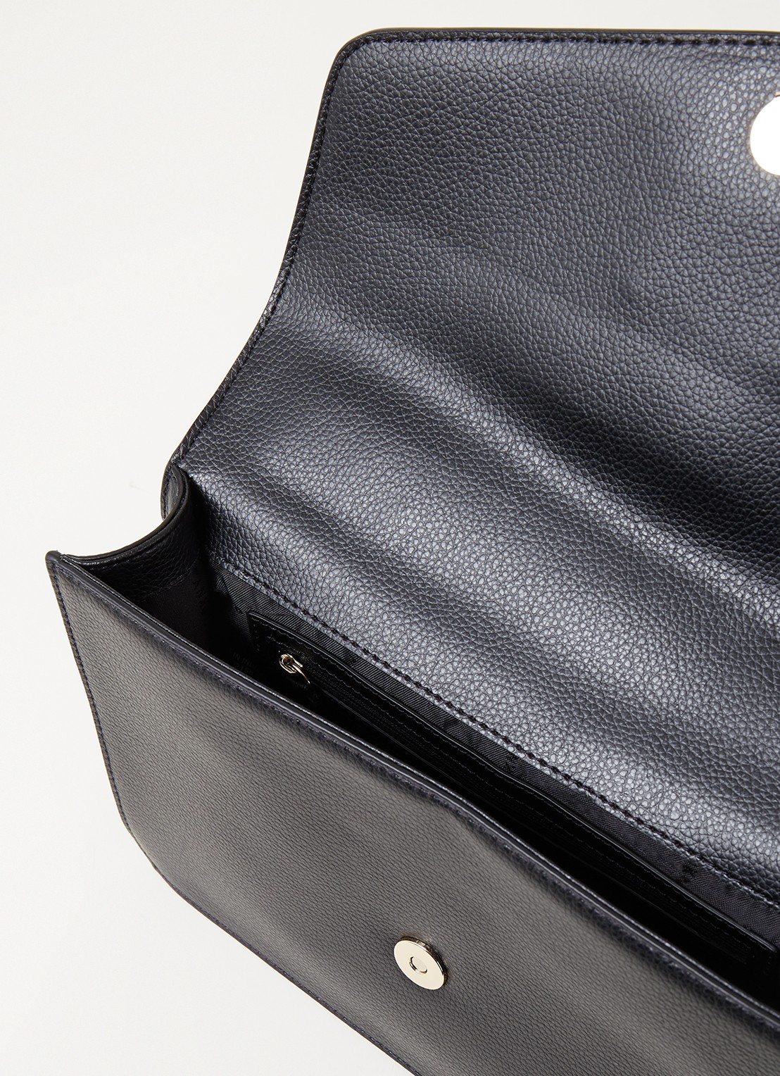 DKNY Elissa Large schoudertas van leer - detail zwart