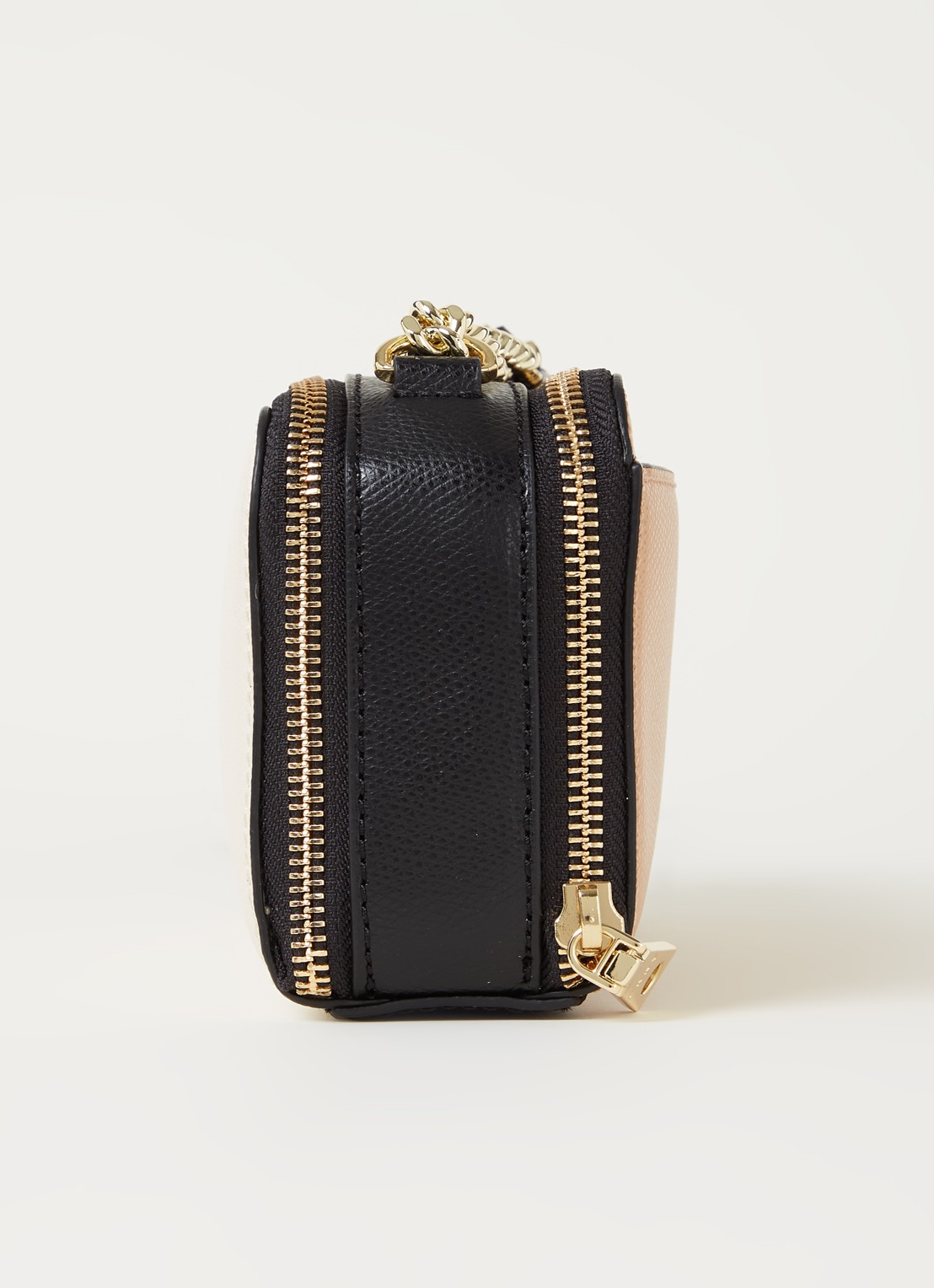 DKNY Felicia crossbodytas van leer - detail 3 beige