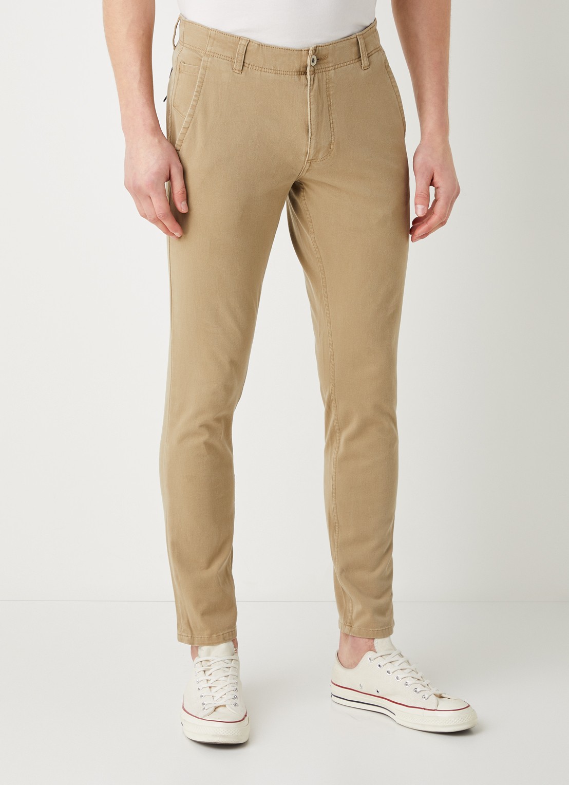 Dockers Alpha skinny fit chino met steekzakken  - detail 4 khaki