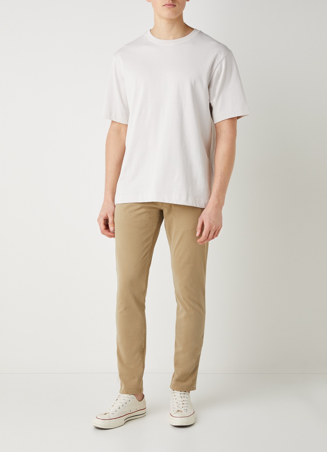 Dockers Alpha skinny fit chino met steekzakken  - voorkant 3 khaki