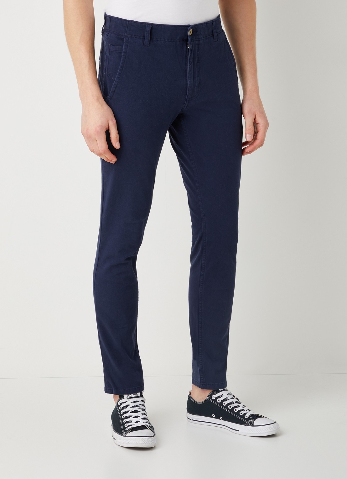 Dockers Alpha skinny fit chino met steekzakken  - detail 4 donkerblauw