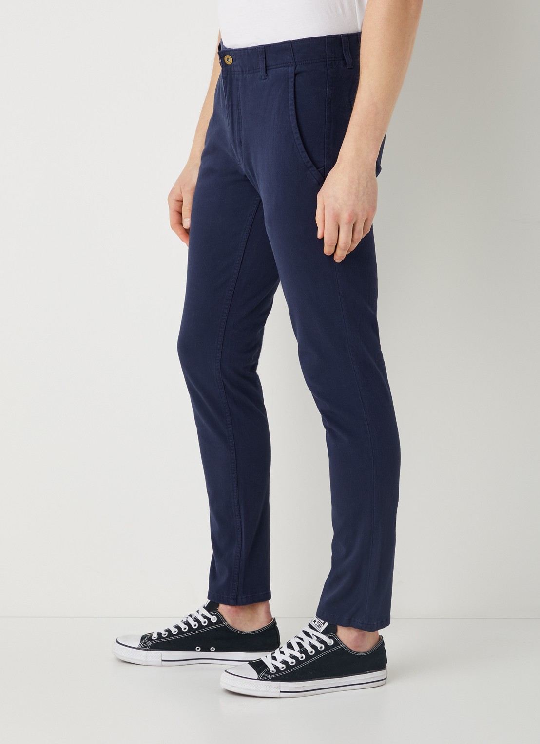 Dockers Alpha skinny fit chino met steekzakken  - detail 5 donkerblauw