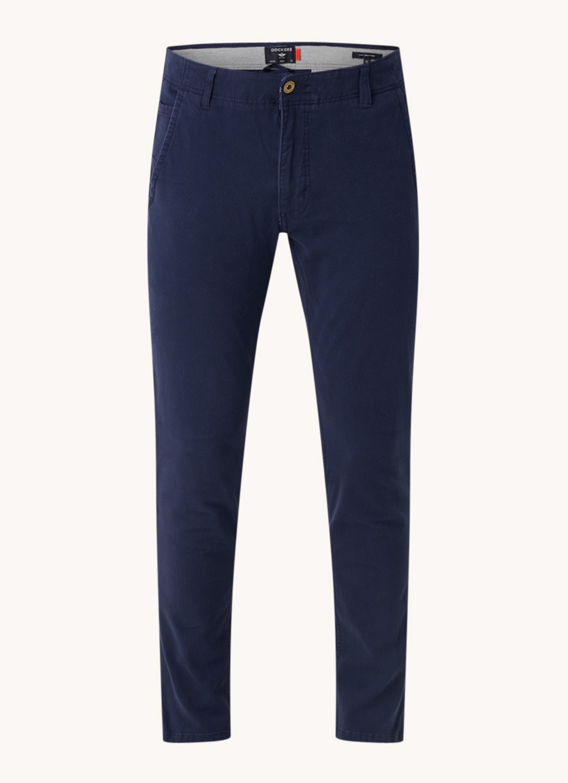 Dockers Alpha skinny fit chino met steekzakken  - voorkant 2 donkerblauw