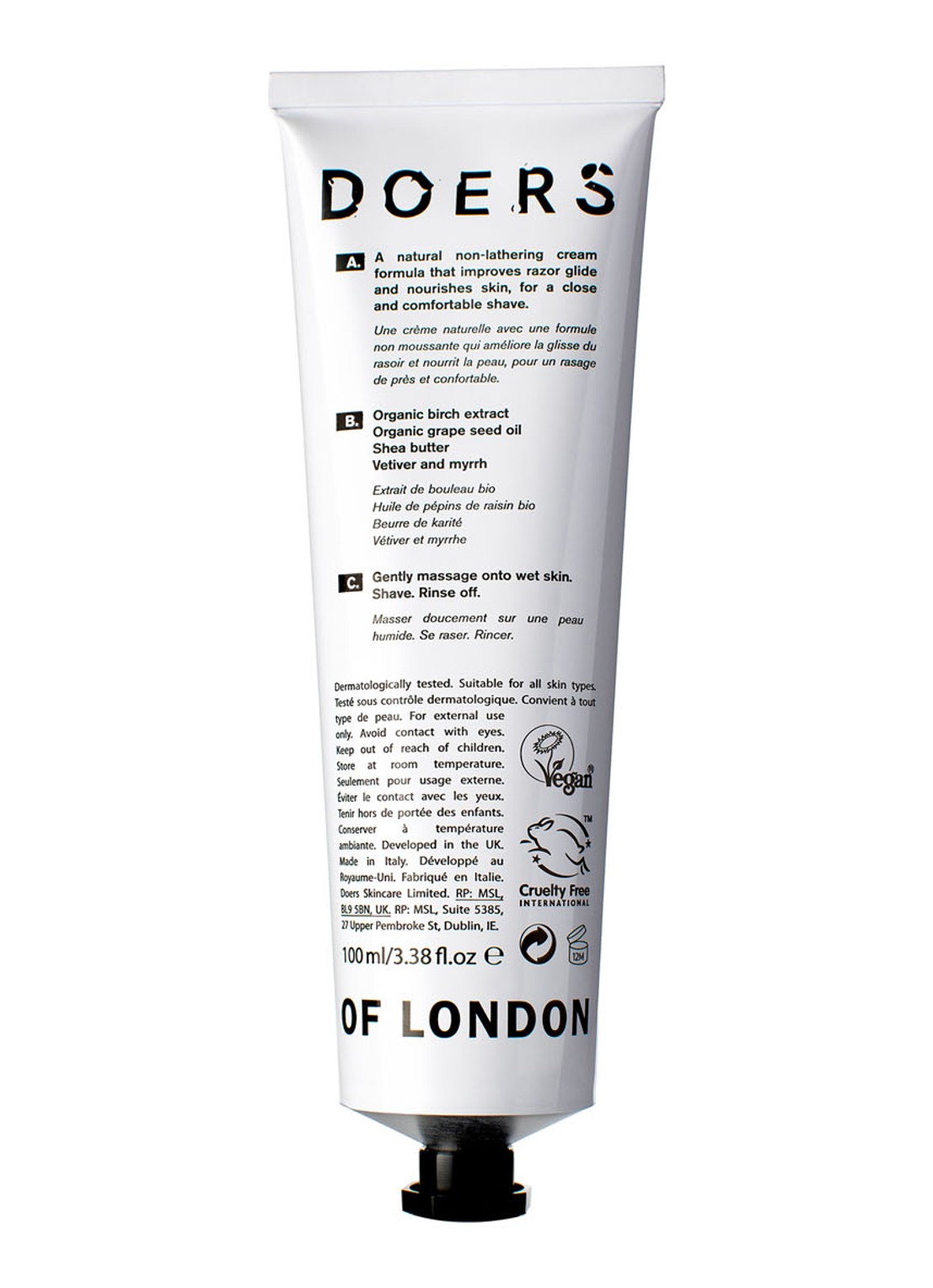 Doers of London Shave Cream - scheercrème - voorkant 2 undefined