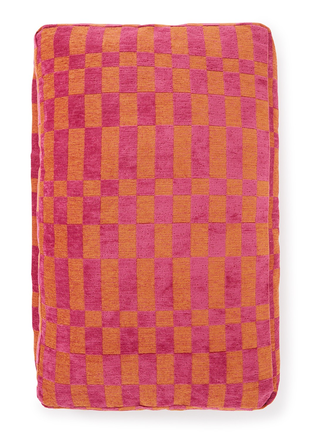 DOGGUO Block hondenmand met print 105 x 65 cm - voorkant donkerroze