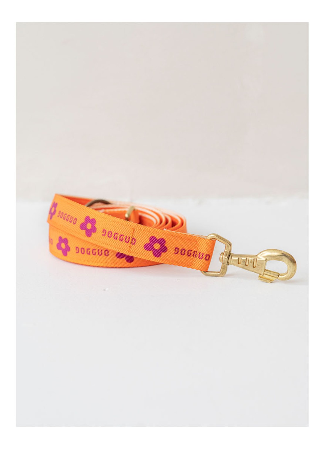 DOGGUO Flower leash hondenriem 200 cm - detail 3 orange
