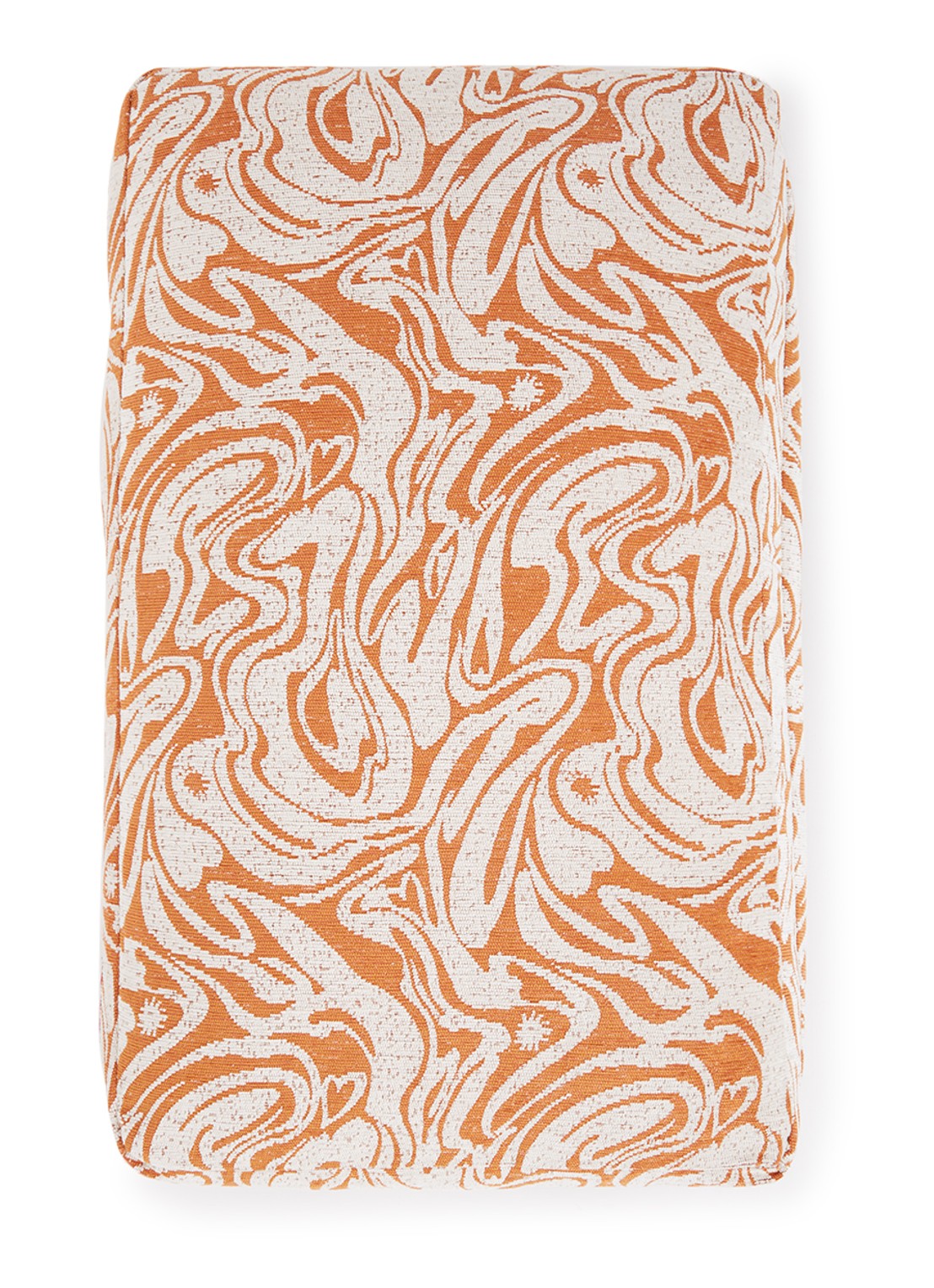 DOGGUO Swirl hondenmand met print 105 x 65 cm - voorkant orange