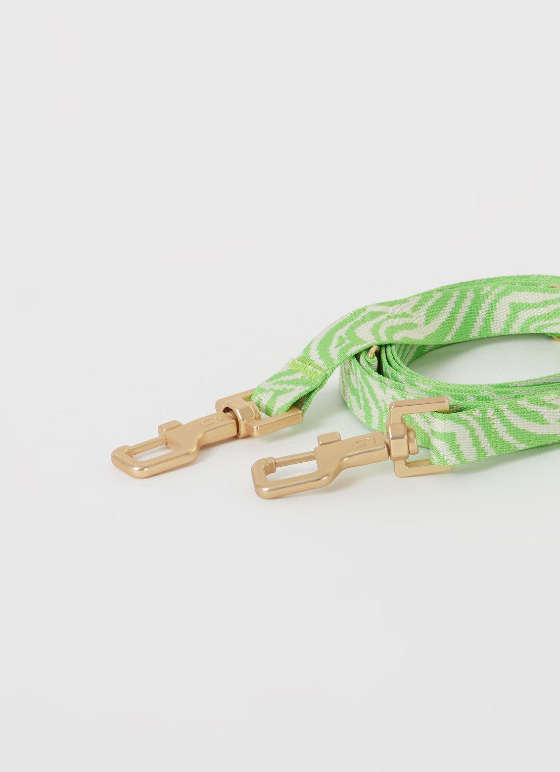 DOGGUO Zebra Leash hondenriem 200 cm - detail groen