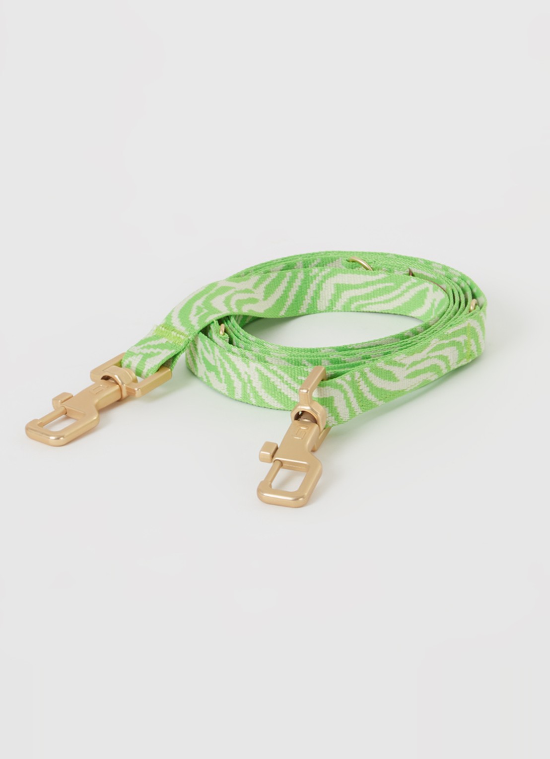 DOGGUO Zebra Leash hondenriem 200 cm - voorkant 2 groen