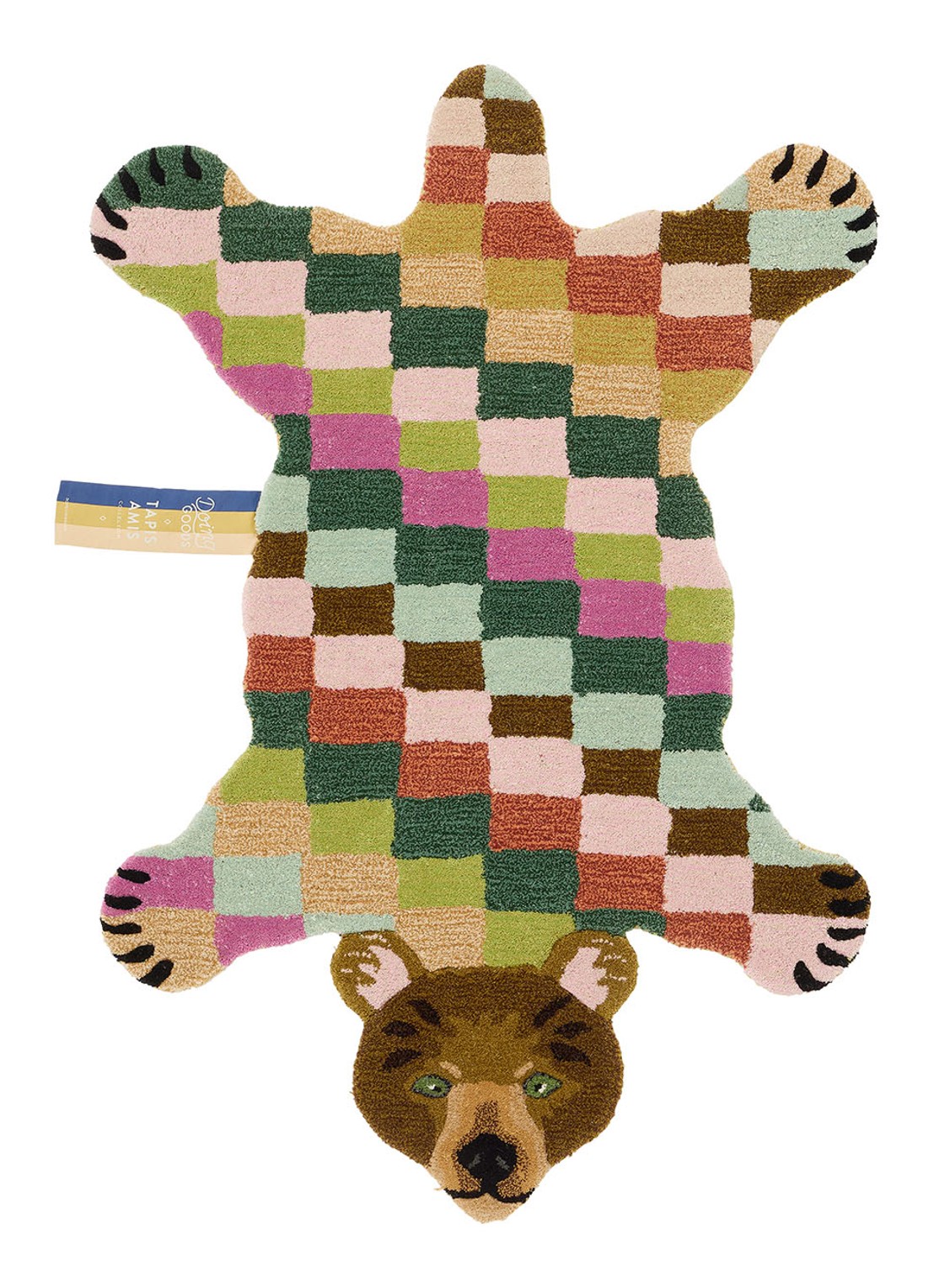 Doing Goods Archie Beer vloerkleed 145 x 97 cm - voorkant 5 multicolor