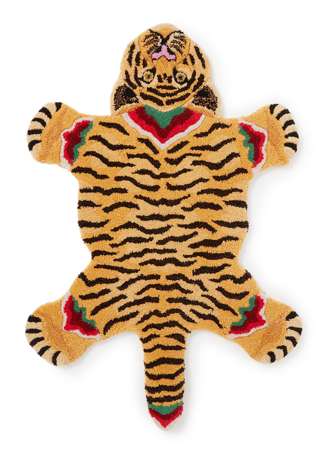 Doing Goods Babul Bombay Tiger vloerkleed - voorkant orange