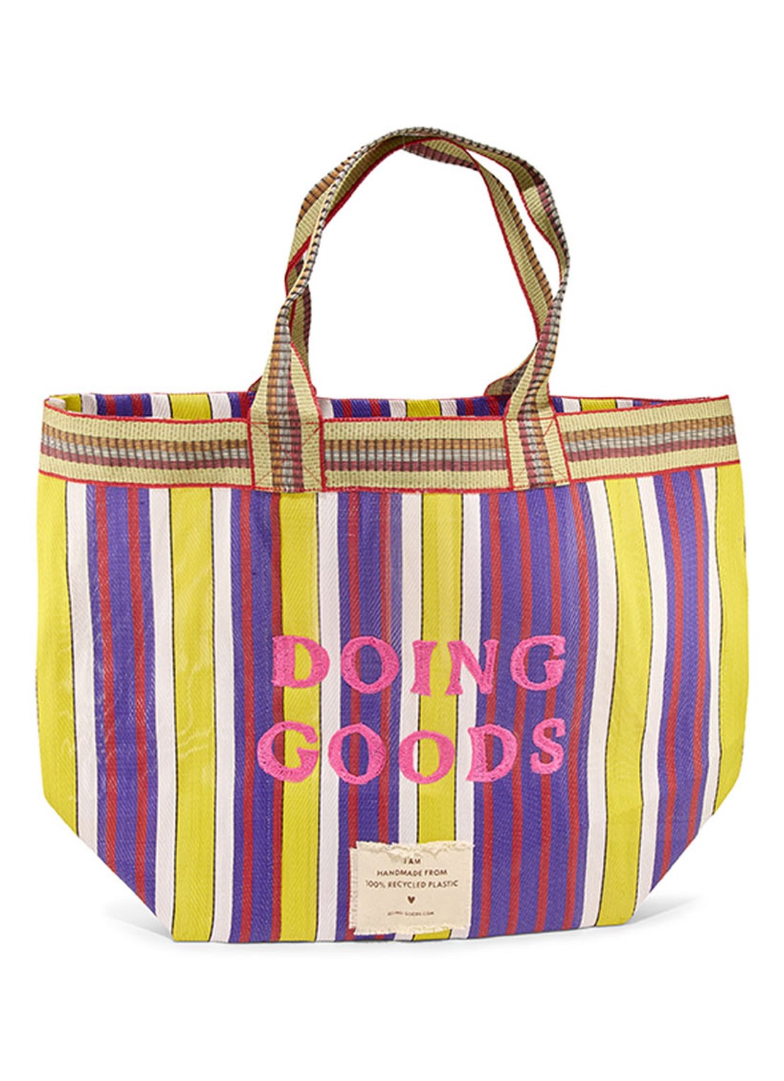 Doing Goods Barry strandtas - voorkant geel