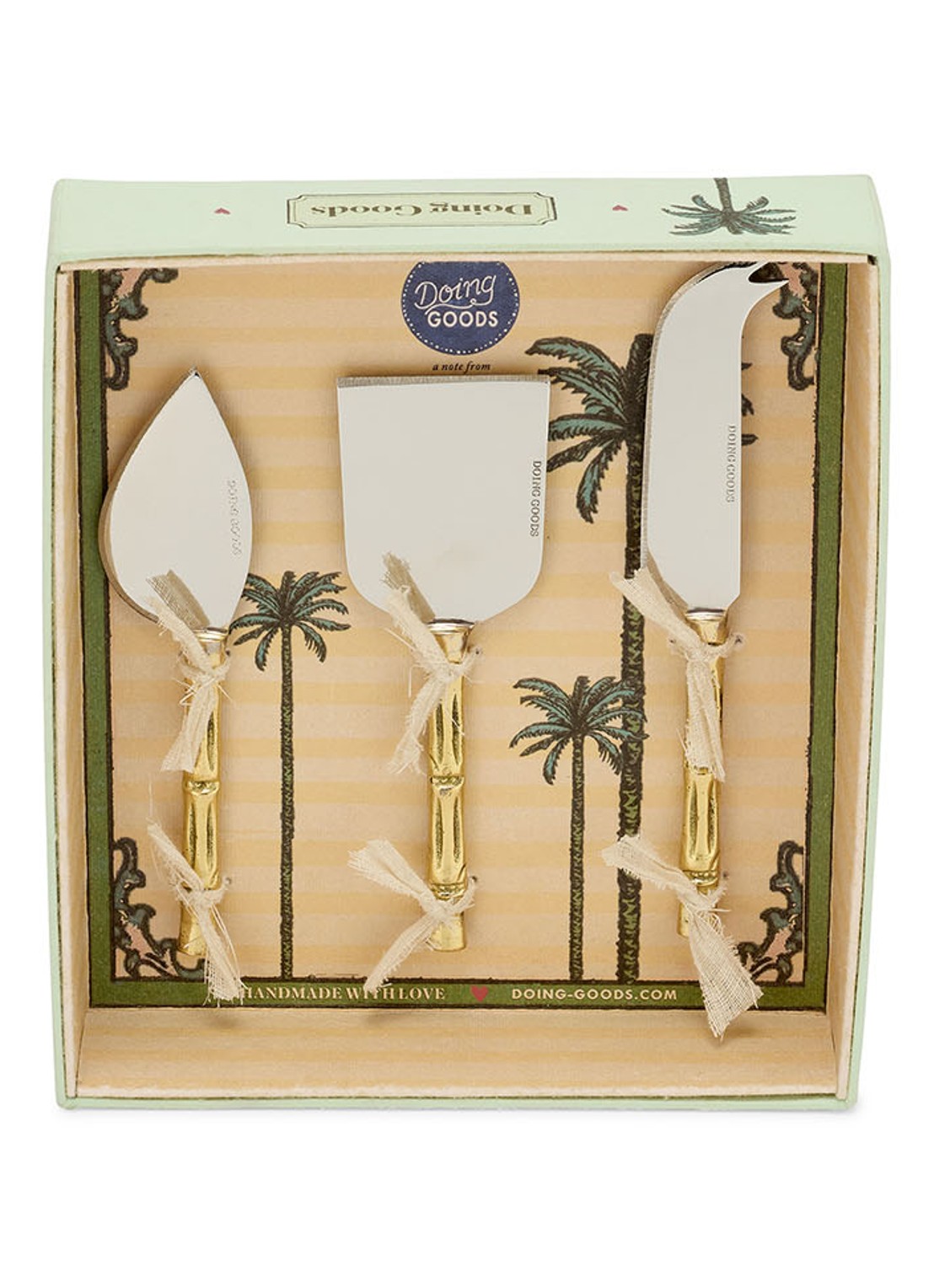 Doing Goods Bodhi Bamboo kaasmes set van 3 in giftbox - achterkant 3 brons