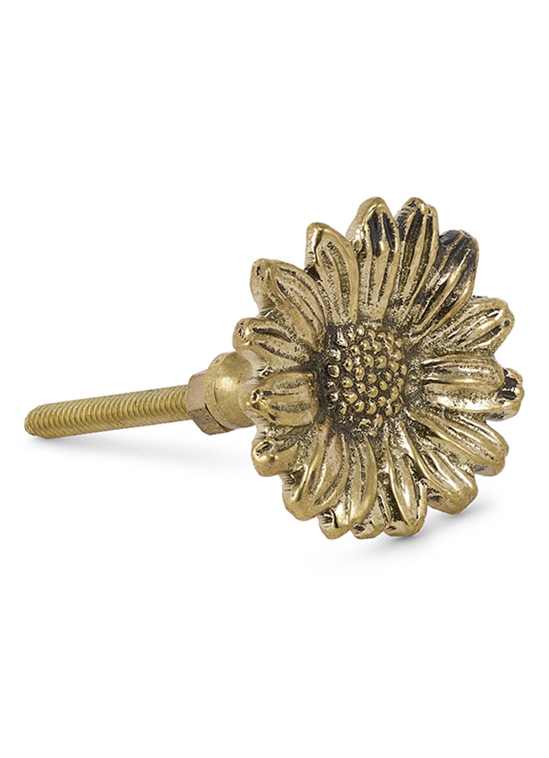Doing Goods Breezy Daisy deur- en kastknop 4 cm - voorkant goud
