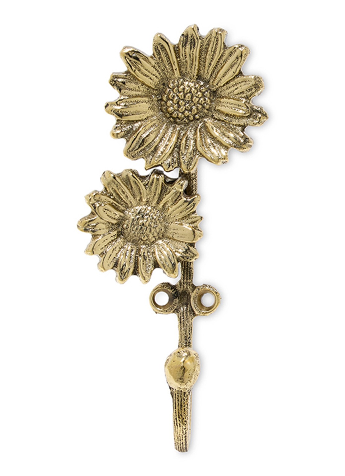 Doing Goods Breezy Double Daisy wandhaak 12 cm - detail 3 goud