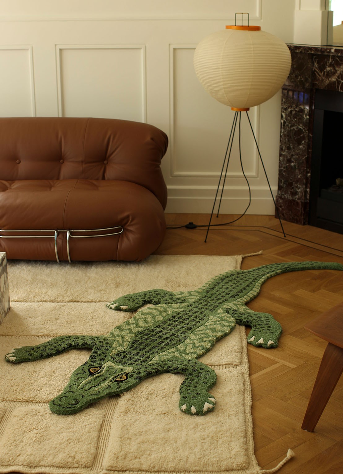 Doing Goods Coolio Crocodile vloerkleed 193 x 88 cm - voorkant 4 undefined