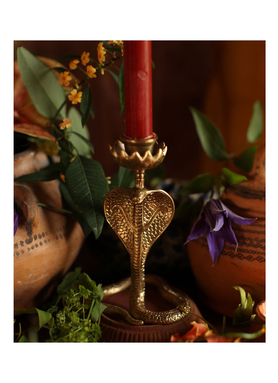 Doing Goods Dakota Snake kandelaar 16,5 cm - detail 3 goud