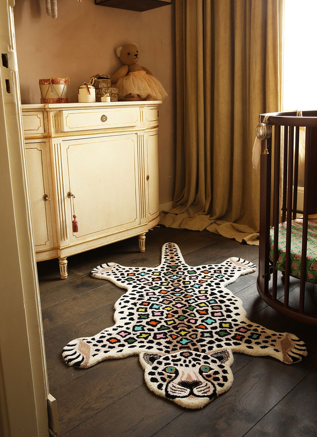 Doing Goods Disco Luipaard vloerkleed 150 x 90 cm - voorkant 2 bruin
