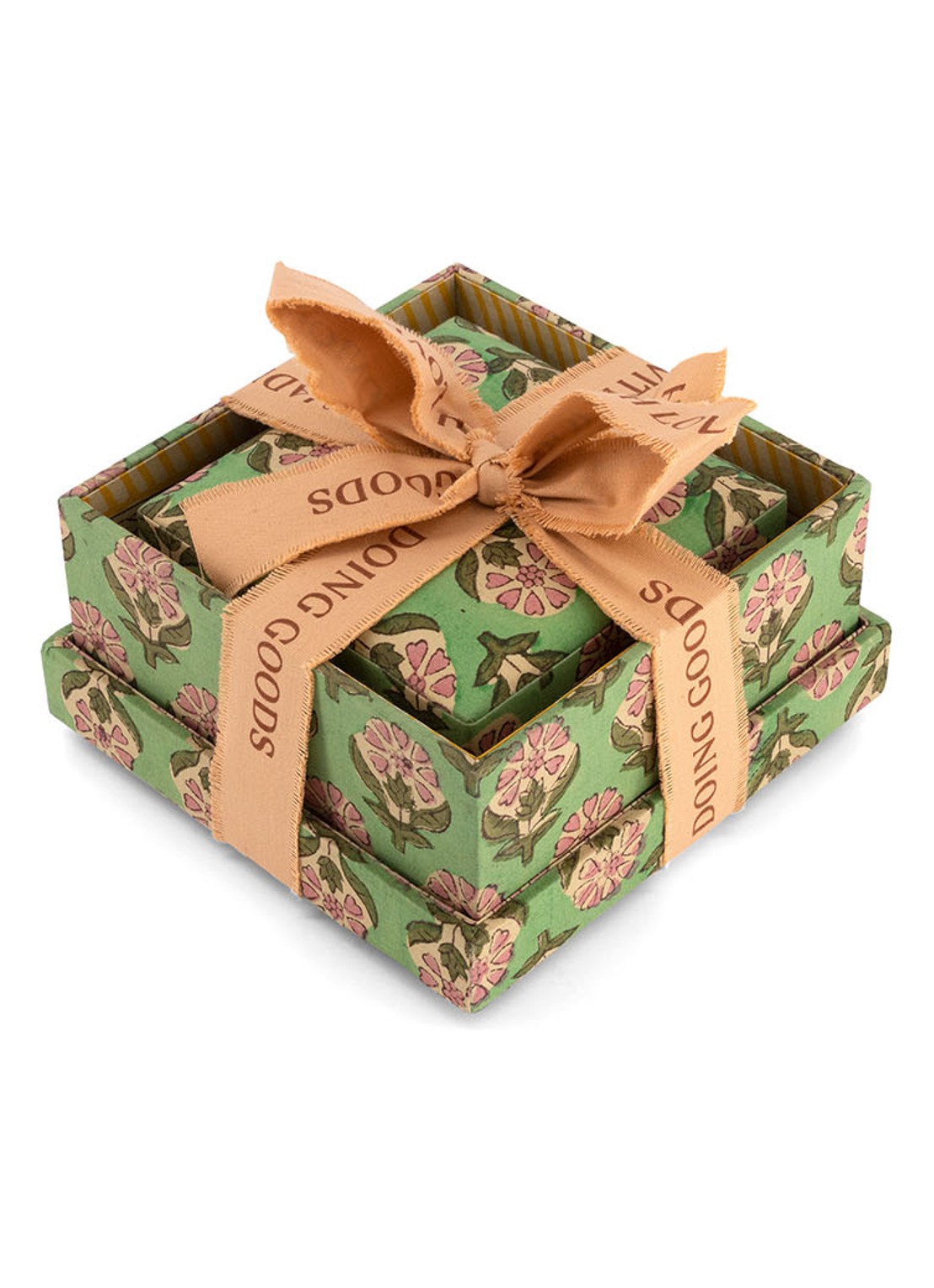 Doing Goods Emma doos set van 2 - achterkant groen
