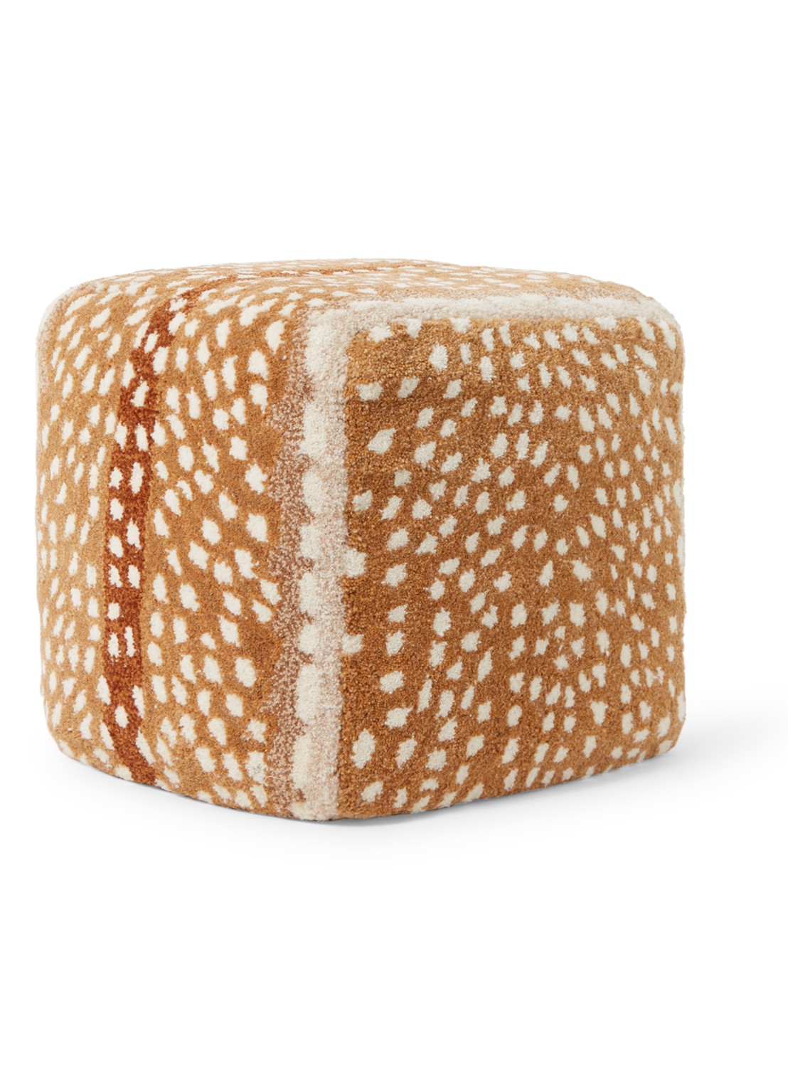 Doing Goods Fawn poef small 50 cm - voorkant 2 lichtbruin