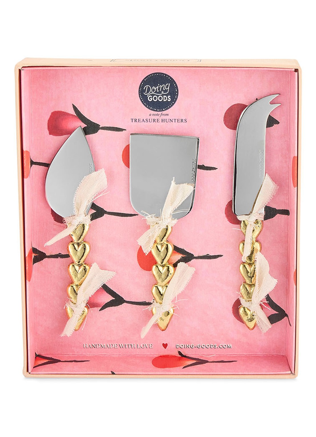 Doing Goods Holly Hart kaasmessenset in giftbox 3-delig - achterkant 3 goud
