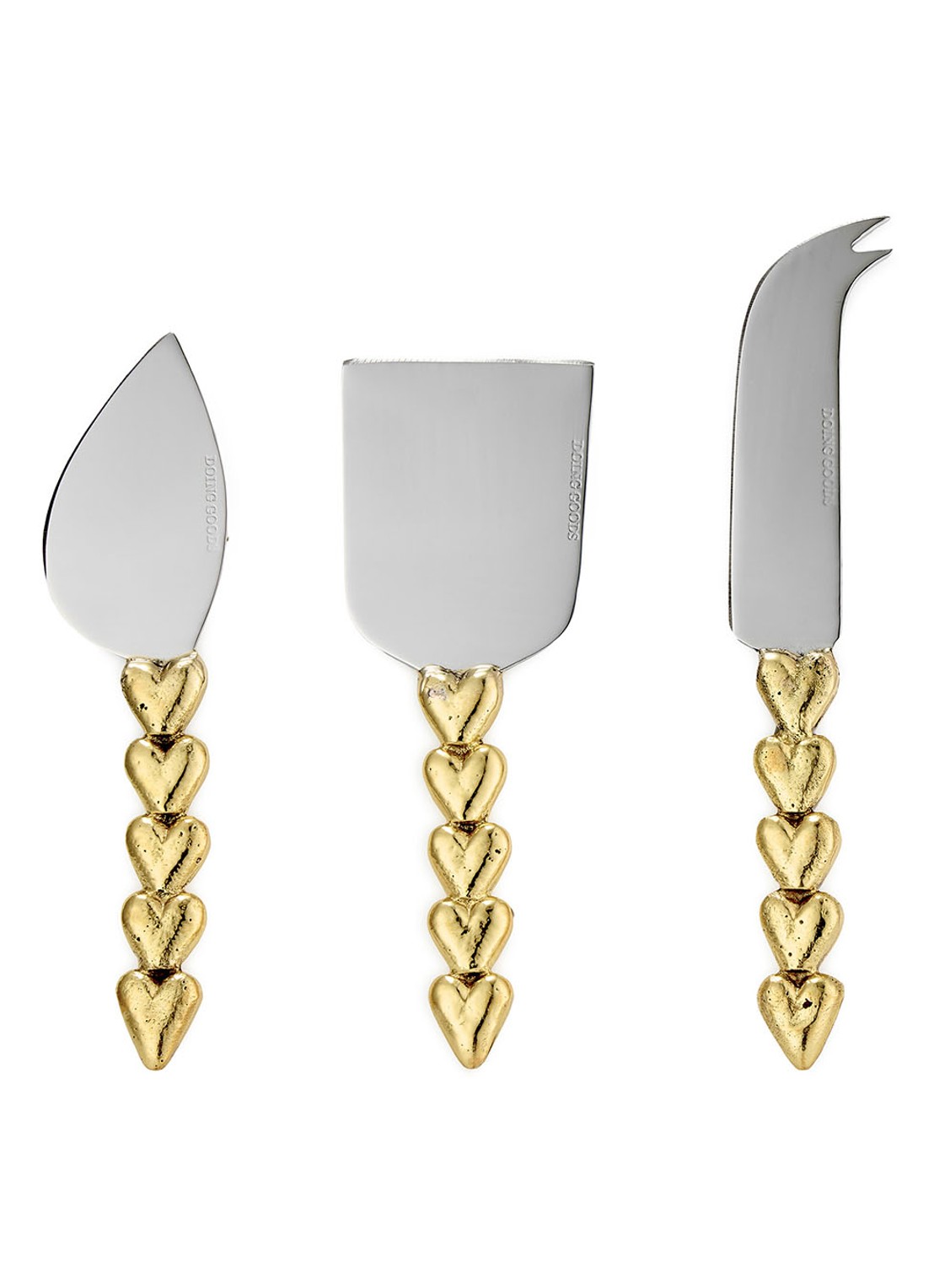 Doing Goods Holly Hart kaasmessenset in giftbox 3-delig - voorkant 4 goud